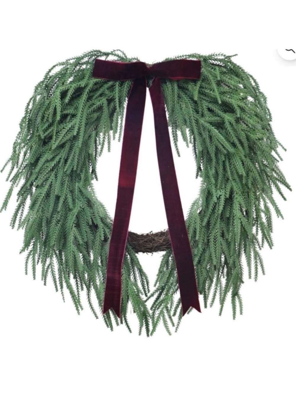 My Texas House Wreath Norfolk Natural Feel Green 22" Christmas Wreath Walmart